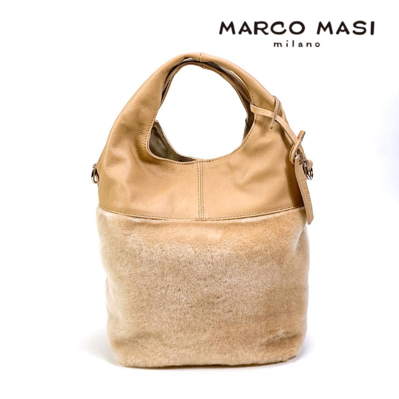 MARCO MASI（マルコマージ） ファーバッグ ムートン & レザー コンビ 