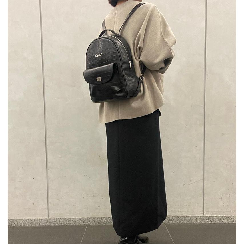 PELLETTERIA VENETA レザーリュック レディース 型押しレザー リュック 