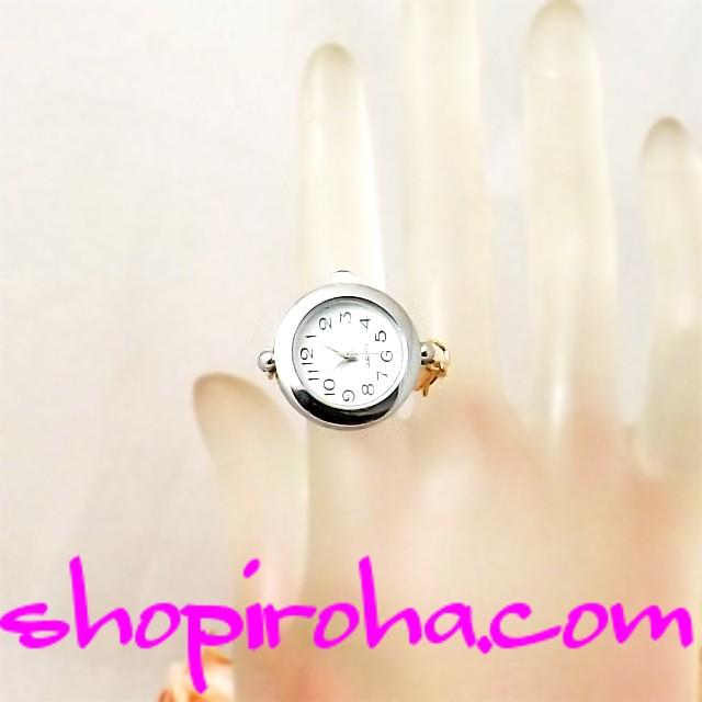 指時計 極細 ゴールド チェーン 鎖式 指輪時計 25 shopiroha.com RingClock フィンガーウォッチ リングウォッチ｜shopiroha
