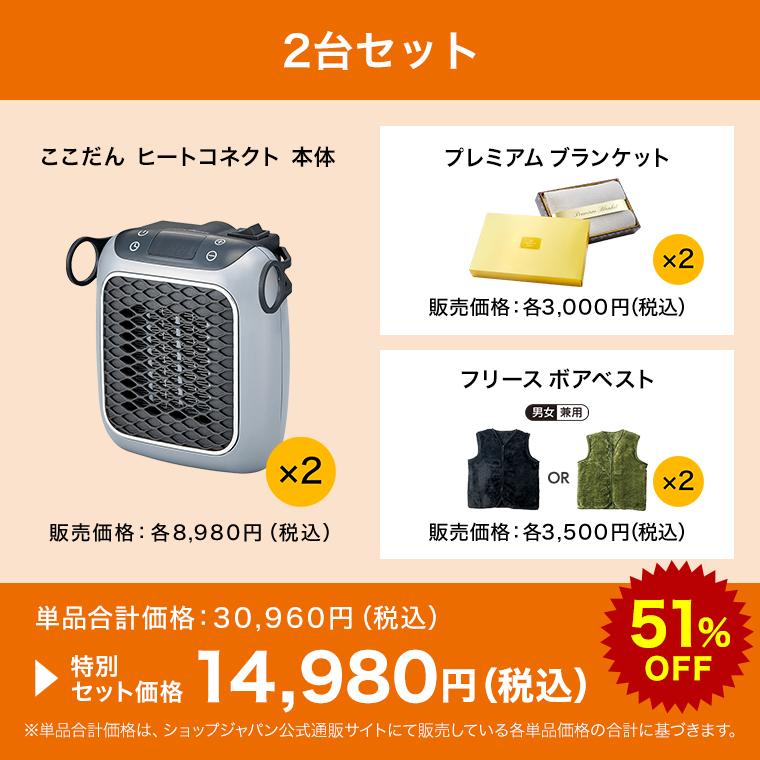 ショップジャパン（Shop Japan） ここだん ヒートコネクト 2台セット