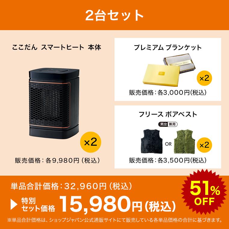 ショップジャパン（Shop Japan） ここだん スマートヒート 2台セット