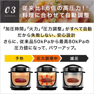 電気圧力鍋クッキングプロV2 特別セット 3.2L タイマー機能付 炊飯器 炊飯ジャー 無水調理 蒸し料理 正規品 ショップジャパン公式｜shopjapan｜07