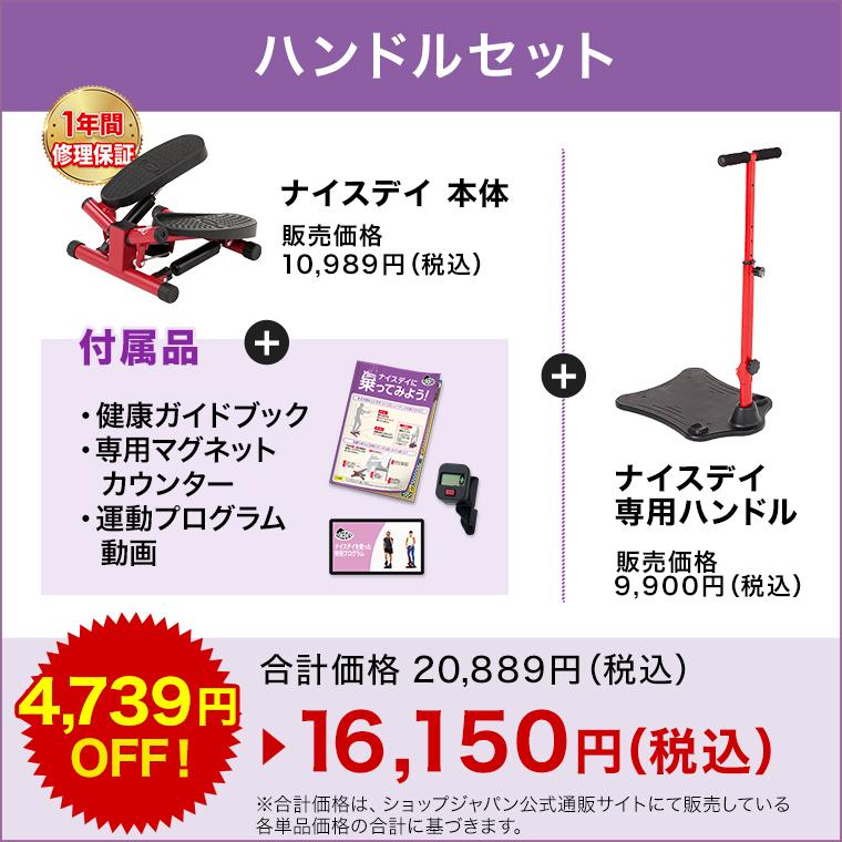 ショップジャパン（Shop Japan） 健康ステッパー ナイスデイ ハンドル