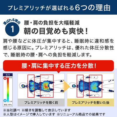 トゥルースリーパー プレミアリッチ pr.2 半額以下セット シングル×シングル プレミアリッチ リニューアル マットレス 低反発マットレス｜shopjapan｜08