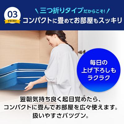 トゥルースリーパー プレミアリッチ 三つ折りタイプ 特別セット シングル 正規品 True Sleeper マットレス 低反発布団 低反発ふとん 日本製 寝具 低反発｜shopjapan｜09