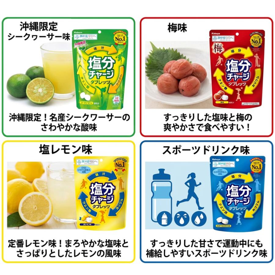 塩分チャージタブレッツ 送料無料 3種 4種 スポーツドリンク 塩レモン