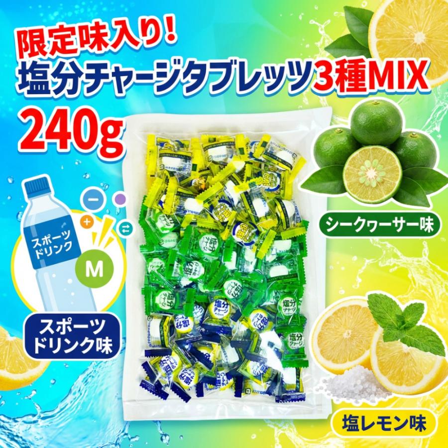塩分チャージタブレッツ 送料無料 3種 4種 スポーツドリンク 塩レモン