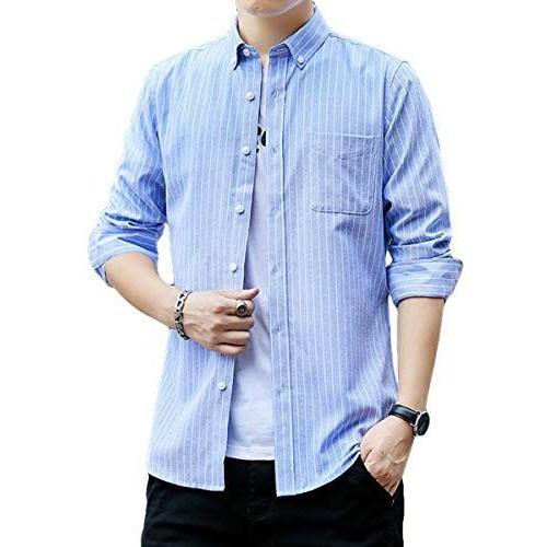 メリュエル 7カラー M 2xl チェックamp ストライプシャツ カジュアル かっこいい おしゃれ 長袖シャツ デザインシャツ