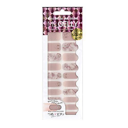 Ms Gelly ジェルネイルシール モーブマーブルストーン 期間限定特価品