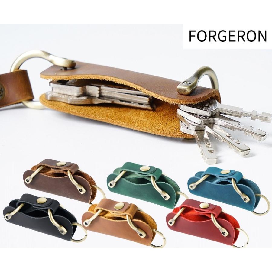 FORGERON 本革 ダブルヘッドキーオーガナイザー キーホルダー キー