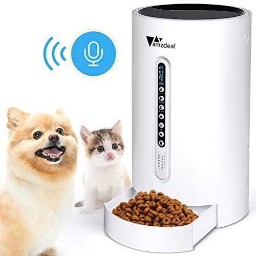 輝く高品質な 進化版 自動給餌器 Amzdeal 自動餌やり器 猫 中小型犬用 ペット自動餌やり機 2way給電 タイマー式 録音可 最 コンビニ受取対応商品 Lamaimuaythaicamp Com