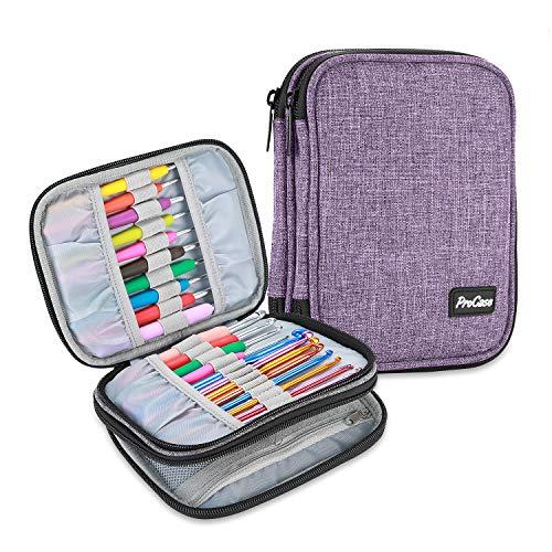Procase 裁縫箱 かぎ針収納 編み物 ケース 携帯用 裁縫バッグ バッグのみ パープル Lhp Shop気まぐれ屋 通販 Yahoo ショッピング