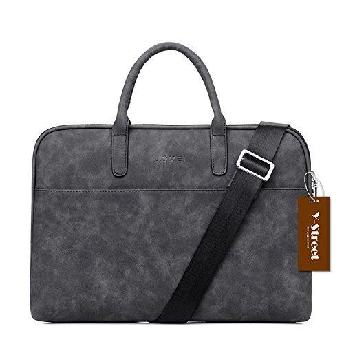 Pc収納 カバン ノートパソコン ケース 衝撃吸収 Pcケース ビジネスバッグ Puレザー グレー 14インチ Y Street 格安新品