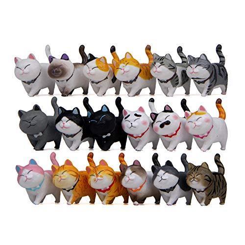 猫 グッズ 置物 動物 フィギュア頭可動 猫の置物 インテリア 18pcs Wvw Shop気まぐれ屋 通販 Yahoo ショッピング