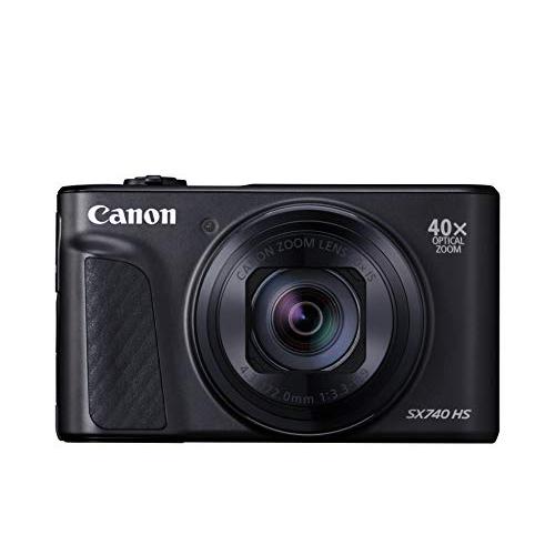 Canon コンパクトデジタルカメラ PowerShot SX740 HS 直輸入品激安 ブラック Wi-Fi対応 WEB限定 4K動画 光学40倍ズーム PSSX740HSBK