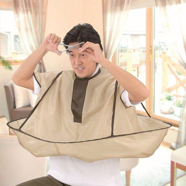 散髪用ケープ ヘア カット クロス マント 散髪ケープ 袖 散髪 毛染め