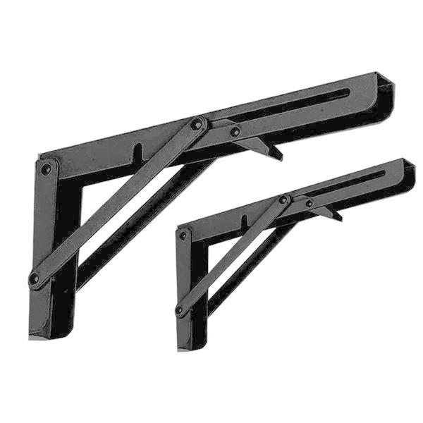 棚受け金具 L字型 2本セット 20cmタイプ ブラック 棚支え ブラケット 折りたたみ アイアン 金具 耐荷重50kg 男前 ブルックリン風 カフェ風 2-ORIKATA-20-BK|shopkurano|07