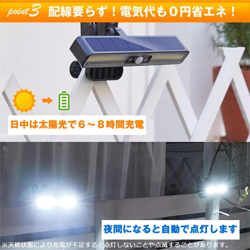 ソーラーライト センサーライト 屋外 防水 明るい 人感 ガーデンライト