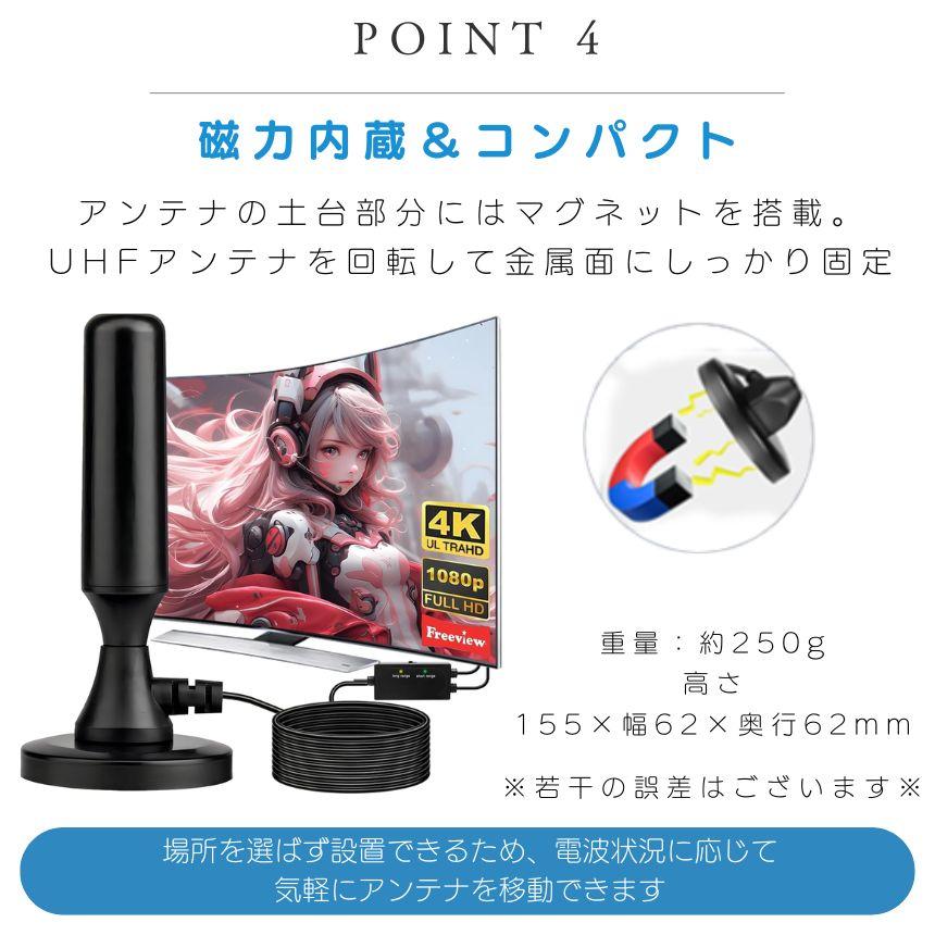 2個セット 室内アンテナ テレビ TV 最強 テレビアンテナ 地デジ