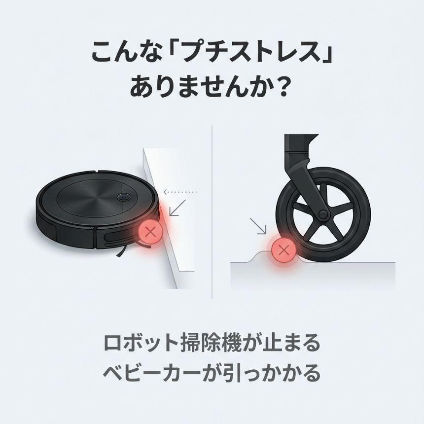 段差スロープ 段差解消スロープ スロープ 段差 2cm ロボット掃除機 