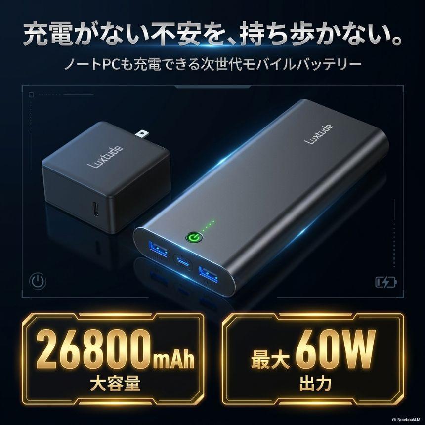モバイルバッテリー PC スマホ 充電 大容量 バッテリー USB 急速充電