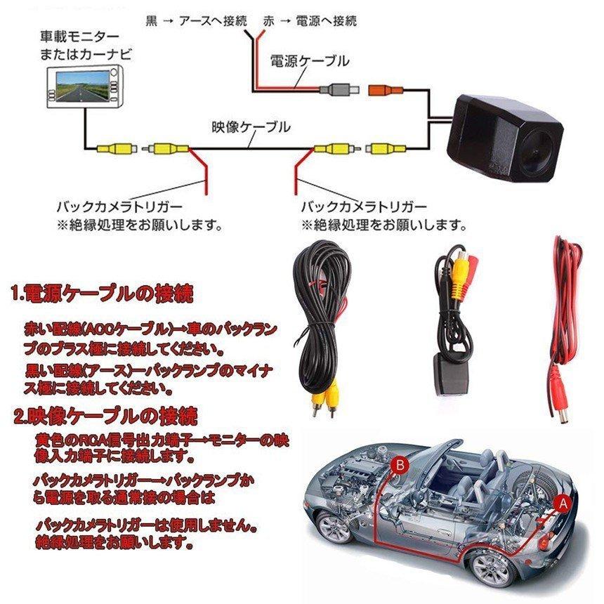 100万画素 バックカメラ リア/フロントカメラ 可能 リアカメラ 広角度