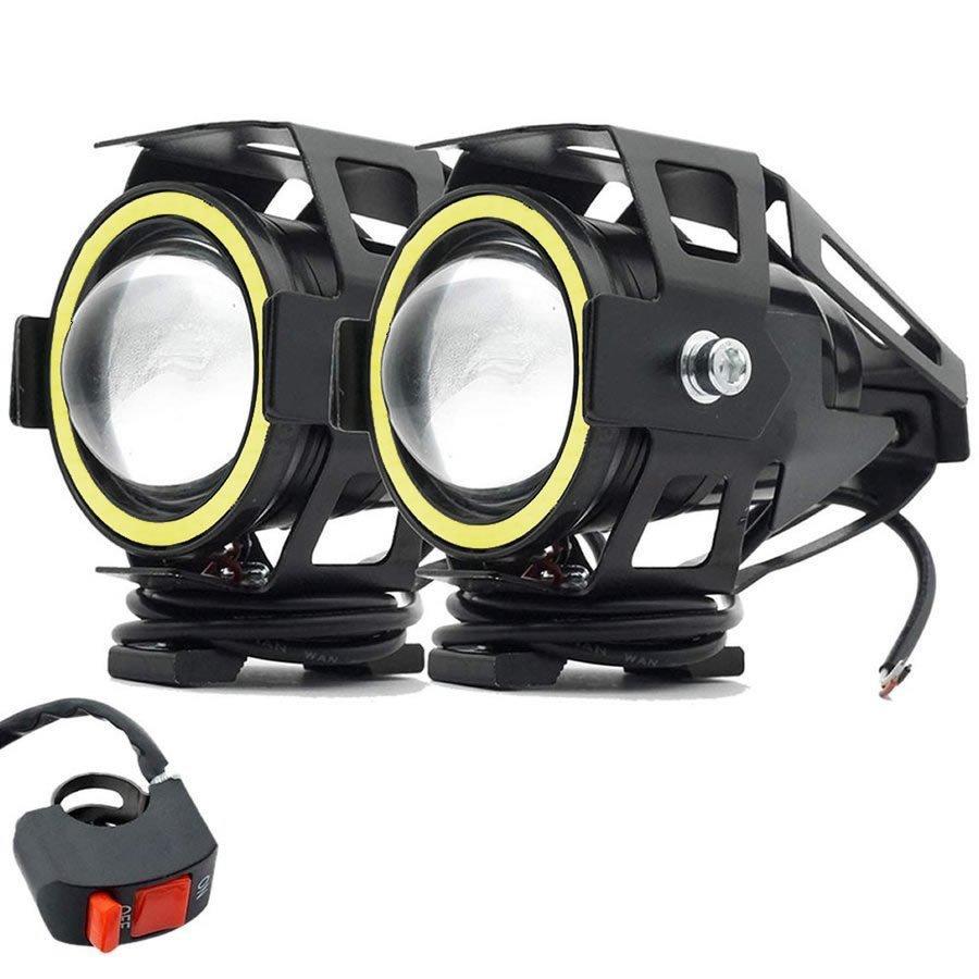 バイク LED フォグランプ 2個 後付け 7000K CREE U7 補助 ライト 汎用