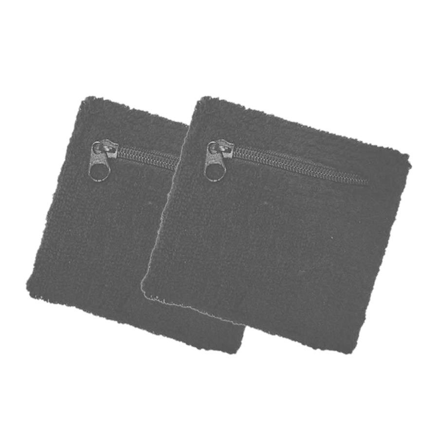 ポケット付き リストバンド 2個セット 小物入れ 小銭入れ おしゃれ