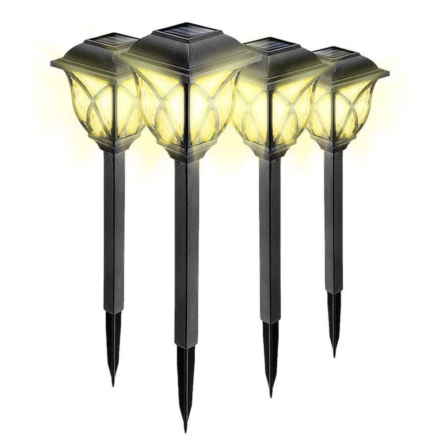 4台セット 埋め込み式 センサー LED ソーラーライト センサー式 IP44