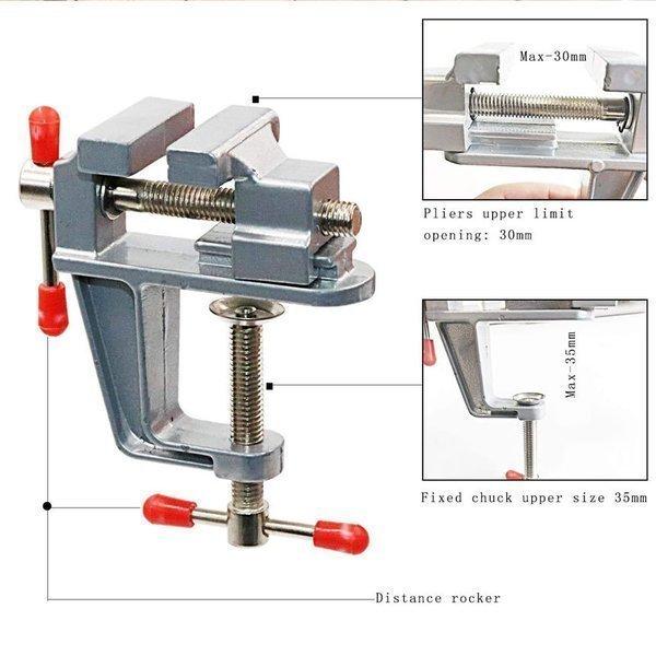 卓上万力 万力小型 デバイス DIY 工具 簡単取付 ベンチ ミニ テーブル クランプ 回転式 修理 BAIKOKURA｜shopkurano｜06