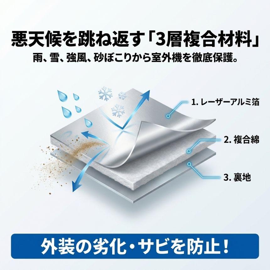 室外機カバー エアコンカバー エアコン室外機カバー アルミ 室外機