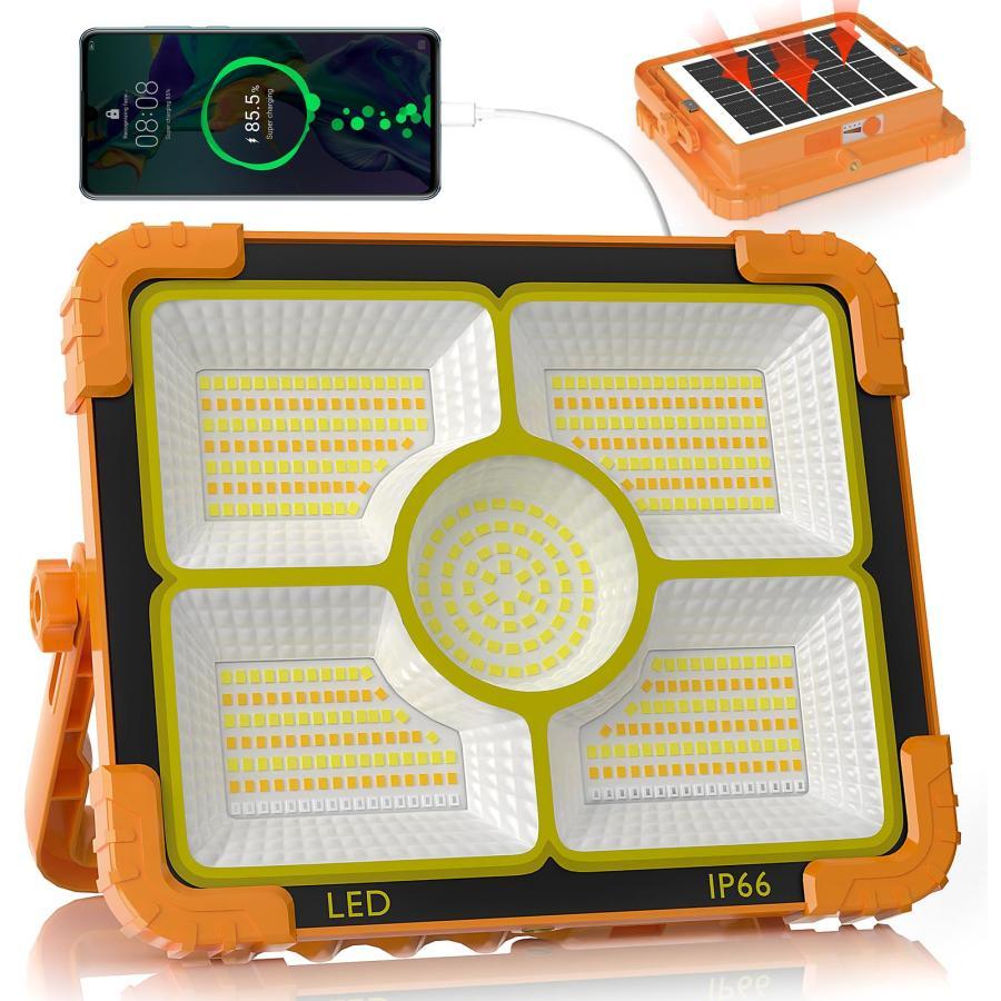 超高輝型466個LEDチップ】投光器 充電式 作業灯 12000mAH大容量 屋外