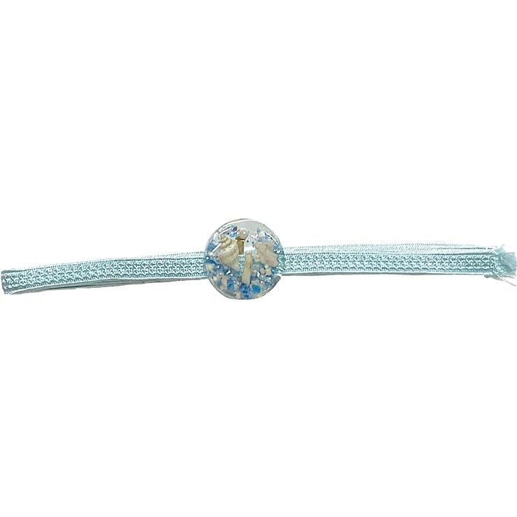 浴衣 飾り紐 帯締め レジン帯留め付 水色 青 ブルー 日本製 : yu-24-3 