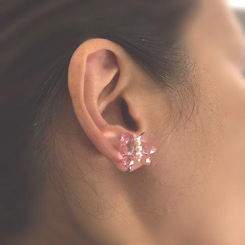 ギフトケース入り スワロフスキー ちょうちょ リボン パール ピアス イヤリング 淡水真珠 バタフライ レディース クリスマス ギフトに プレゼントに |  | 05