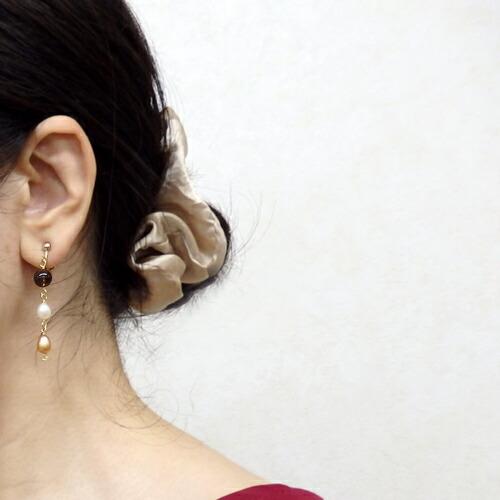 メール便 スモーキークォーツ パール ピアス イヤリング 淡水真珠 煙水晶 ゴールドカラー パール スモーキークオーツ ステンレスピアス 真ちゅうイヤリング |  | 03