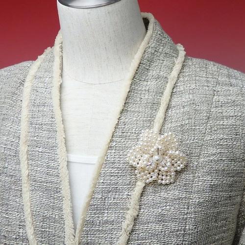 コサージュ ブローチ パール フラワー 花 クリップ 淡水真珠 淡水パール 卒園式 卒業式 入学式 フォーマル ダンス 結婚式 式典 |  | 01