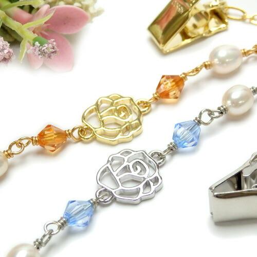 メール便 帽子クリップ 淡水真珠 情熱の薔薇 帽子留め レディース ハットクリップ 帽子ホルダー ハットキーパー シェイプレット おしゃれ マスククリップ | 