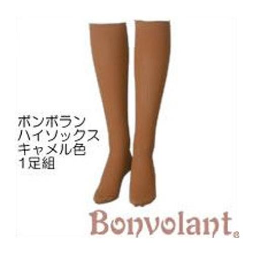 ボンボラン Bonvolant スリムハイソックス 1足組(キャメル) 母の日 ギフトに プレゼントに｜shoploop