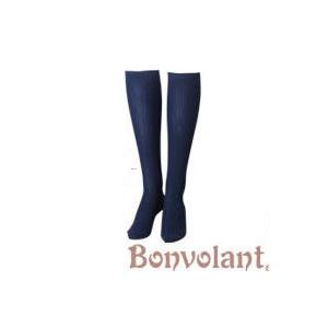 ボンボラン Bonvolant 段階圧縮ハイソックス 1足組 （紺色） 着圧ソックス ネイビー スリムハイソックス 爆買 | 