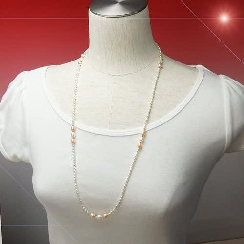 クロネコ便 ギフトケース付き ネックレスになる 淡水パール メガネチェーン オレンジパール ネックレス 眼鏡チェーン クリスマス ギフトに プレゼントに |  | 02