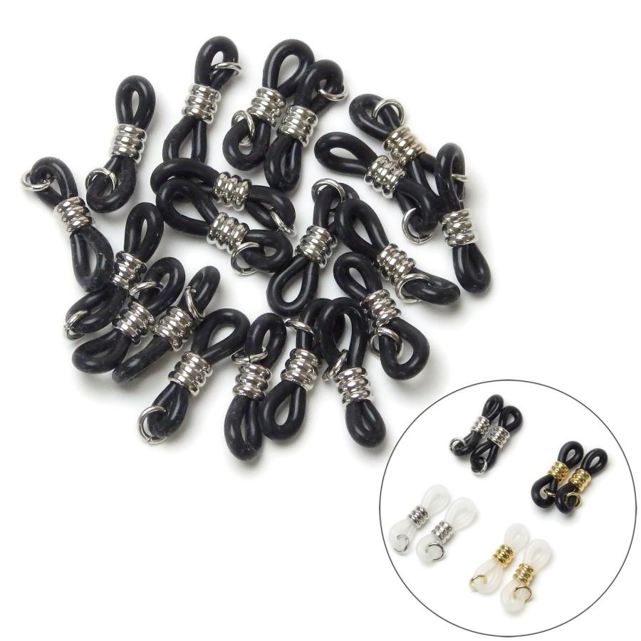 メール便 メガネゴム メガネ留め ゴム お得な 10ペア めがね止め めがね留めゴム めがねゴム メガネチェーン用 替えゴム 眼鏡チェーン アクセサリー金具 |  | 01