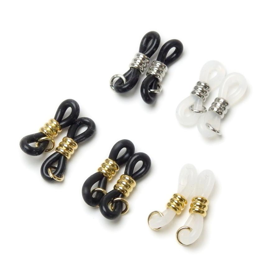 メール便 メガネゴム メガネ留め ゴム お得な 5ペア めがね止め めがね留めゴム めがねゴム メガネチェーン用 替えゴム 眼鏡チェーン アクセサリー金具 |  | 01