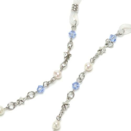 メール便 リトルスター メガネチェーン スワロフスキー 7色 + クリア + ブラック 淡水パール 眼鏡チェーン マスクチェーン バレンタイン ギフトに プレゼントに |  | 04