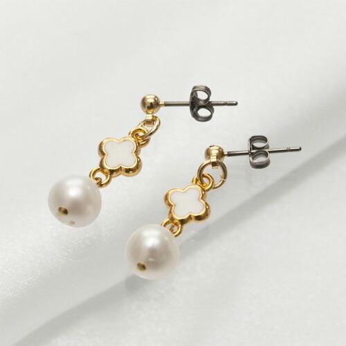 メール便 淡水真珠 プチセレブモチーフ ピアス イヤリング パール レディース チタンピアス 母の日 ギフトに プレゼントに |  | 03