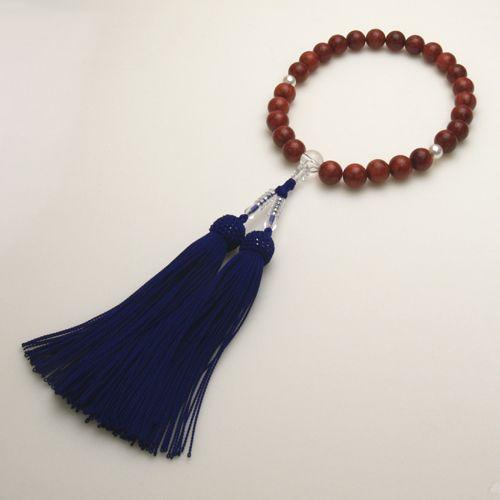 本真珠 念珠 スポンジサンゴ 10mm 天然石 本真珠6.0〜7.0mm 念珠ケース付き 数珠 念誦 クリスマス ギフトに プレゼントに | 