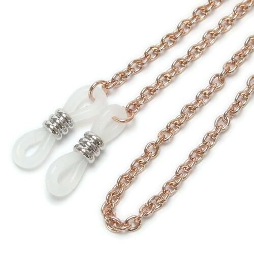 メール便 メガネチェーン シンプル アズキチェーン 眼鏡チェーン ゴールド色 シルバー色 ピンクゴールド色 ガンメタ色 ホワイトデー ギフトに プレゼントに |  | 07