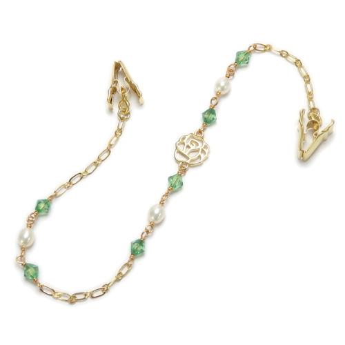 メール便 帽子クリップ ロングタイプ 淡水真珠 情熱の薔薇 帽子留め レディース ハットクリップ ハットキーパー マスクバンド 敬老の日 ギフトに プレゼントに |  | 07