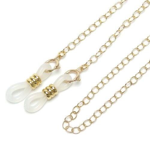 メガネチェーン K18 金 丸線あずき 18金 ゴールドチェーン ネックレスになる 2WAY ゴールド 眼鏡チェーン 母の日 父の日 敬老の日 マスクチェーン | 