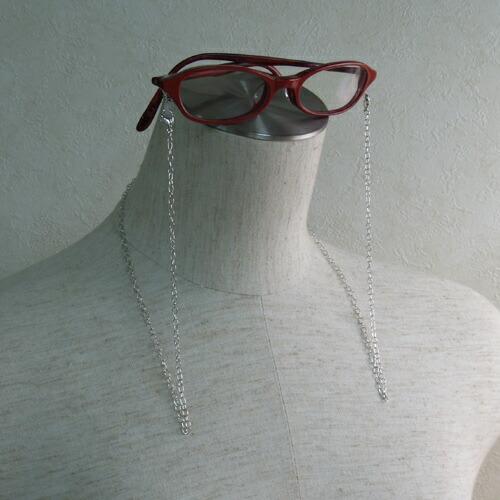 メール便 銀の メガネチェーン 丸線あずき シルバーチェーン ネックレスにもなる 2WAY 眼鏡 チェーン 母の日 父の日 敬老の日 silver_s |  | 02