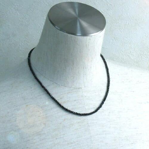 メール便 ネックレス ブラックスピネル 40cm レディース メンズ 男女兼用 ユニセックス 2〜3mm 黒 ブラック スピネル ホワイトデー ギフトに プレゼントに 爆買 |  | 02